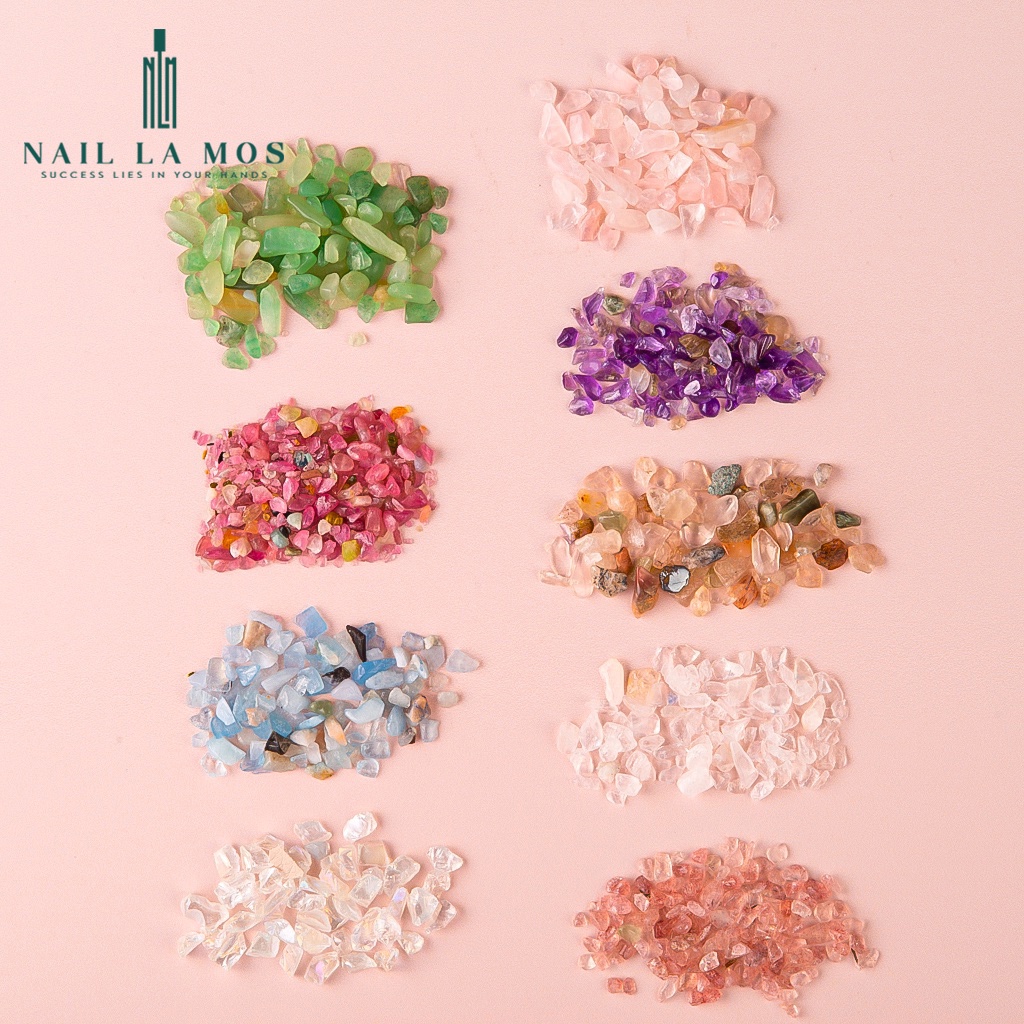 Đá sỏi trang trí móng - đá nails giả thạch anh phong cách Nhật Bản (lẻ hũ)