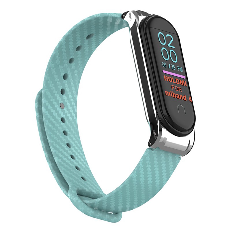 Vòng cổ tay cho Hiểu omi Mi Band 4 chuẩn bị các sợi cacbon Hồi phục dòng đã nén phần mềm.