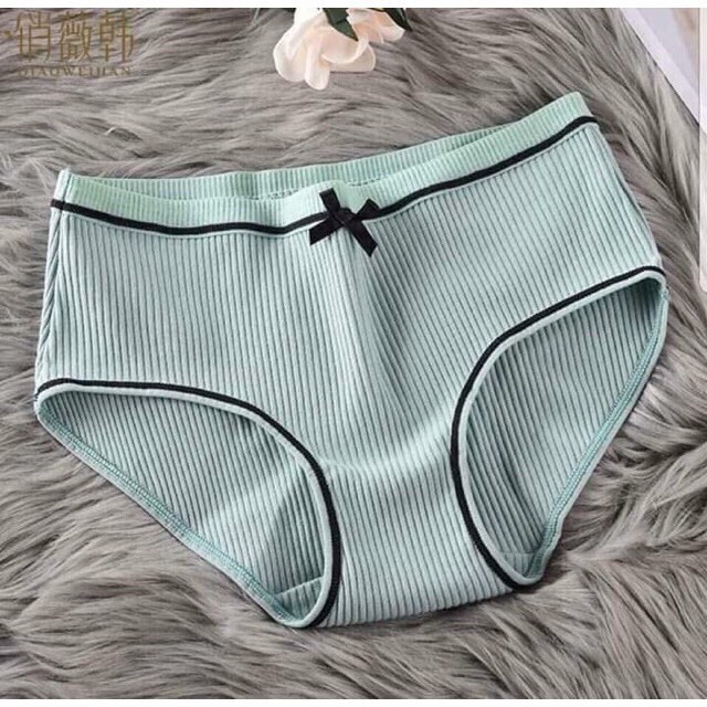 [DEAL GIẤ SỐC] Quần Lót Sợi Tre Viền Đen Phối Nơ | BigBuy360 - bigbuy360.vn