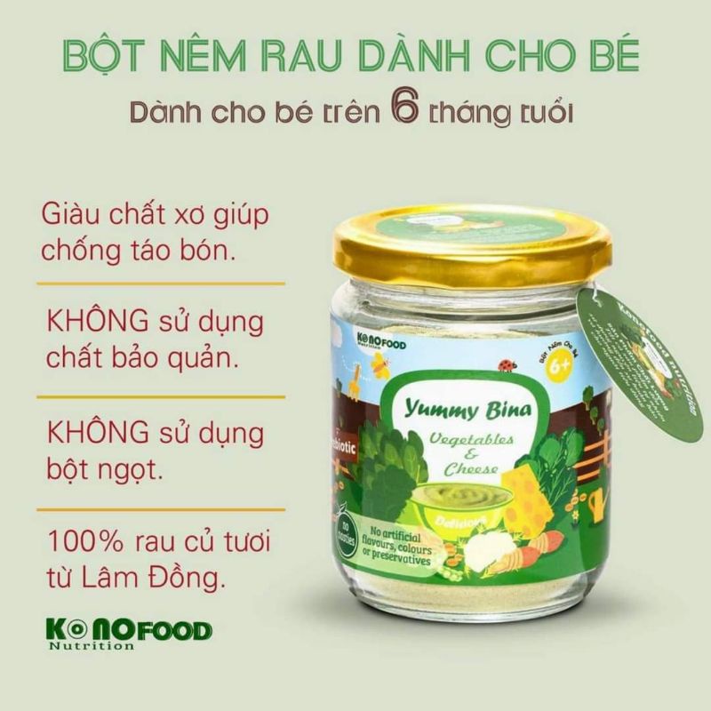 Hạt nêm rau củ cho bé konofood