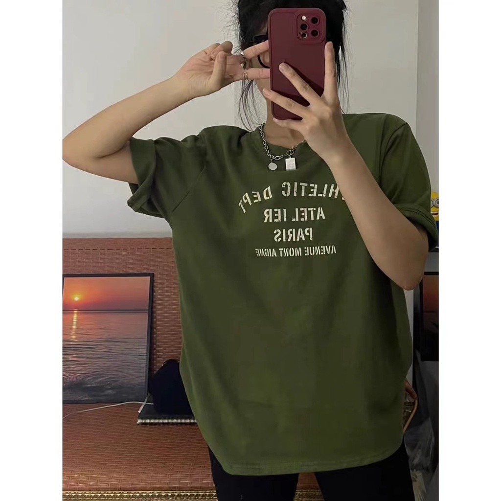 Áo Thun Ngắn Tay Dáng Rộng Thời Trang Mùa Hè Mỹ Dành Cho Nữ