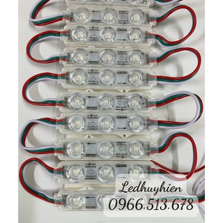 Led hắt 3 bóng  full màu 7215, led đủ màu chống nước ngoài trời ( 1 vỉ 20 thanh 3 bóng )