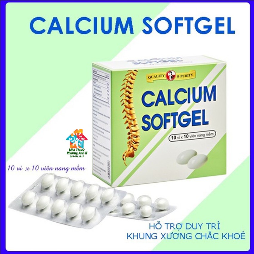 Viên uống Calcium Softgel Hộp 10 vỉ
