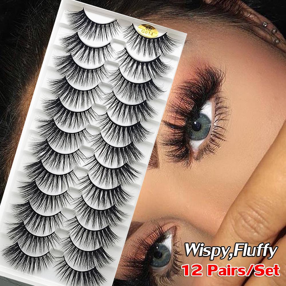 Bộ 12 Cặp Lông Mi Giả SKONHED Dùng Nối Mi Chuyên Dụng Cho Trang Điểm