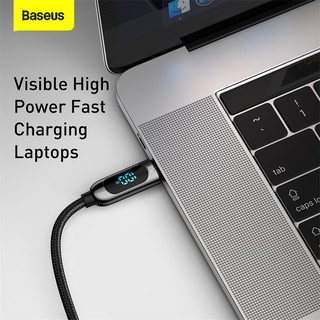 Cáp sạc nhanh C to C 100W Baseus Display Fast Charging Data Cable (100W, 480Mbps, LED indicator, E-marker chip)