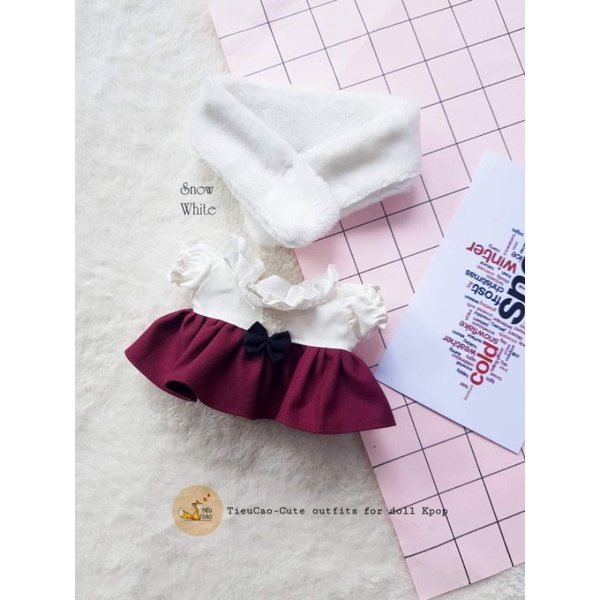 Set váy + khăn cổ