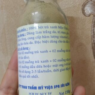 Bột trà xanh đấp mặt nạ 100%