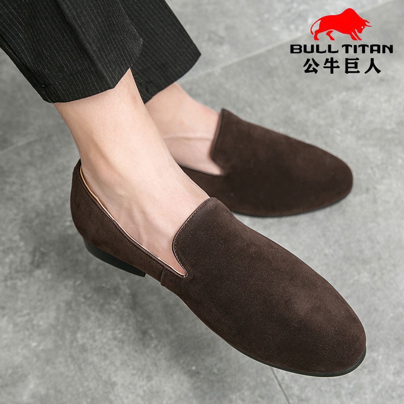 Giày Lười Da Lộn Mũi Nhọn Thời Trang Cho Nam