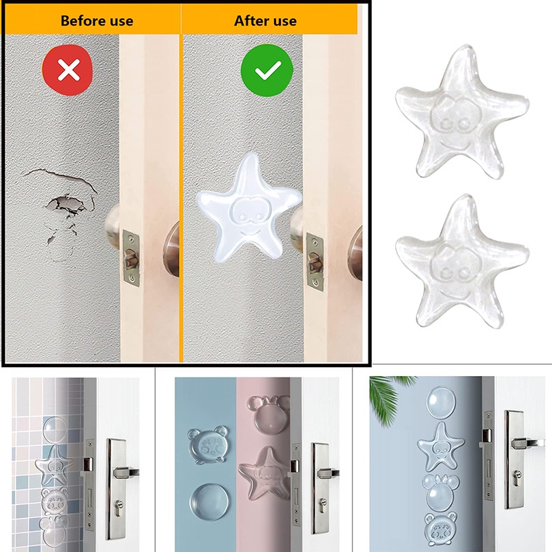 Miếng Chặn Cửa Bằng PU Trong Suốt Chống Sốc Hình Sao Biển JP5