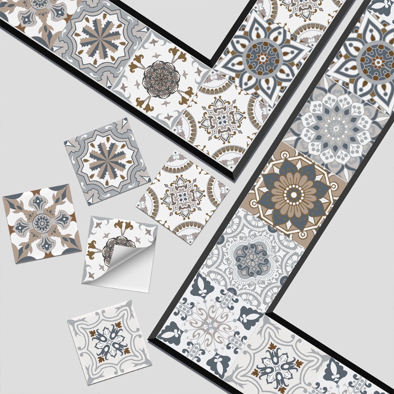 Set 10 Miếng Dán Viền Cầu Thang Chống Nước Có Thể Tháo Gỡ Cho Nhà Bếp Nhà Tắm