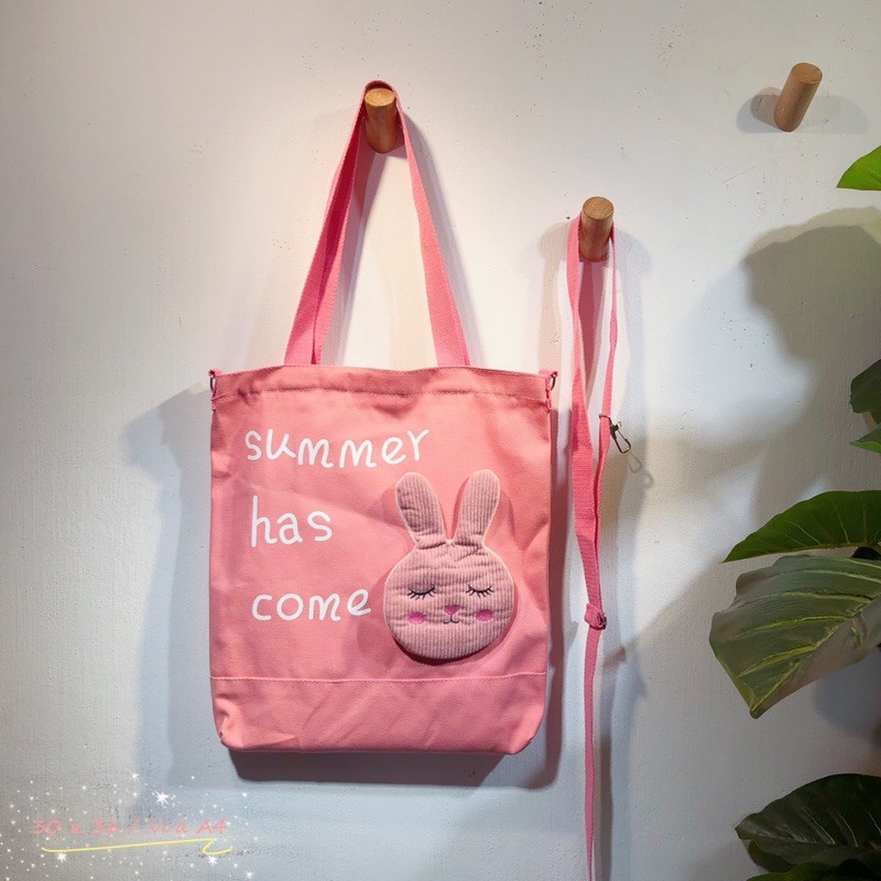 Túi tote vải đeo chéo canvas đẹp thời trang công sở đeo vai đựng đồ giá rẻ vừa A4 dễ thương