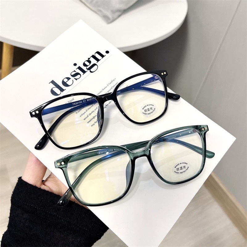 Mắt Kính TR90 Gọng Vuông Chống Ánh Sáng Xanh Siêu Nhẹ Có Thể Thay Thế Cho Nam Và Nữ