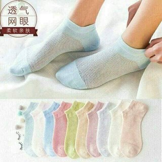 Combo 5 đôi tất thông hơi dạng lưới, cổ ngắn cho nữ