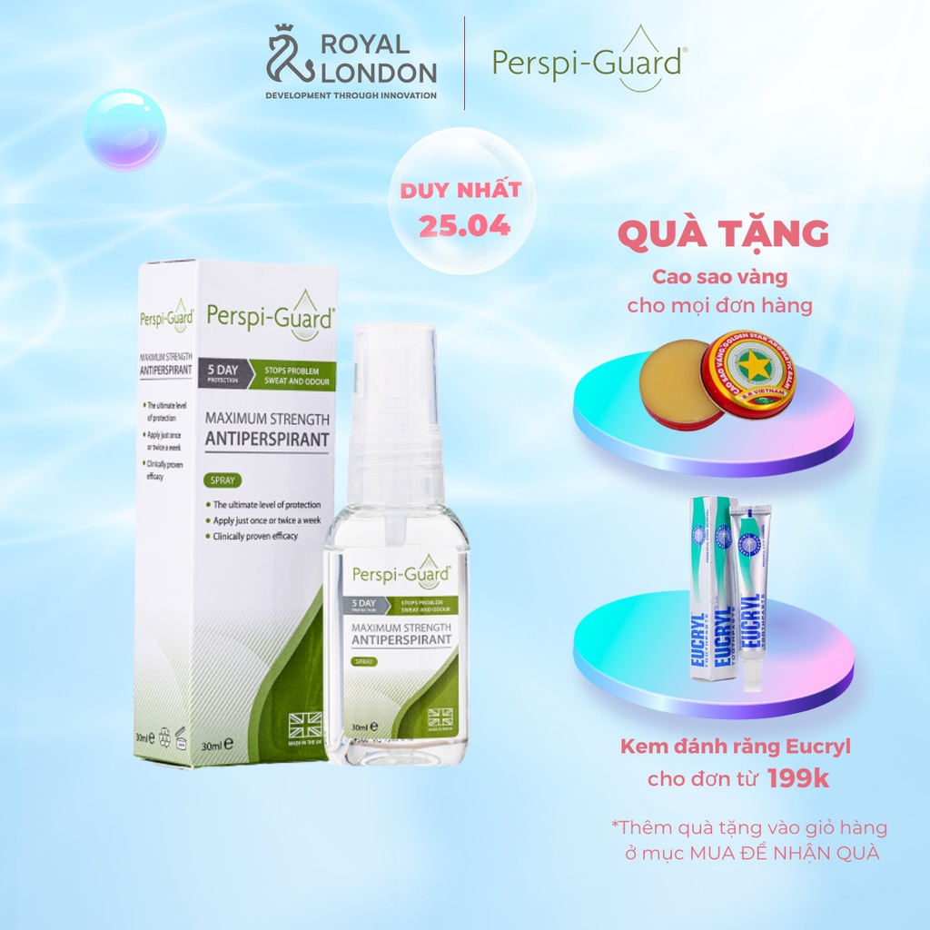 Xịt ngăn mồ hôi toàn thân hiệu quả tối đa Perspi-Guard Strength Antiperspirant Spray 30ml