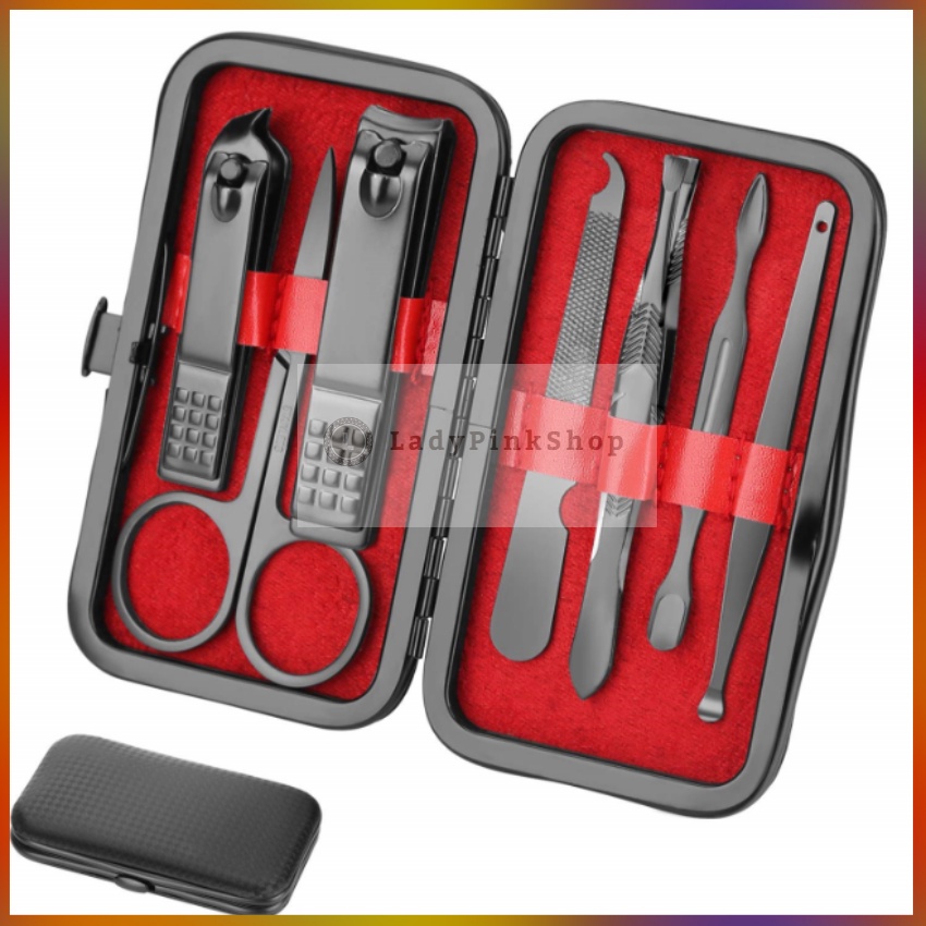 Bộ Bấm Móng Tay M04 07 Món Chuyên Nghiệp Mạ Thép Đen Chống Gỉ An Toàn Tuyệt Đối