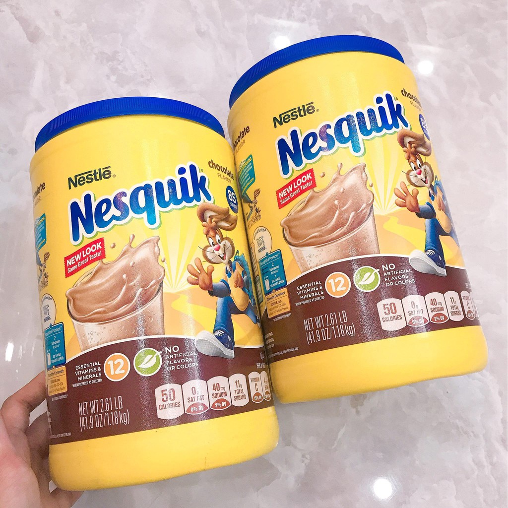 Bột Sữa Cacao Nesquik Nestle Mỹ 1.275kg - USA