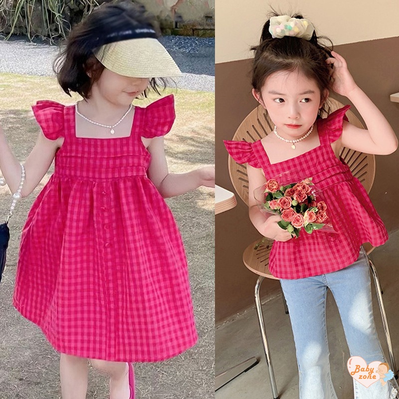 Đầm Không Tay Hở Lưng Màu Sắc Trơn Dành Cho Bé Gái 3-8 Tuổi