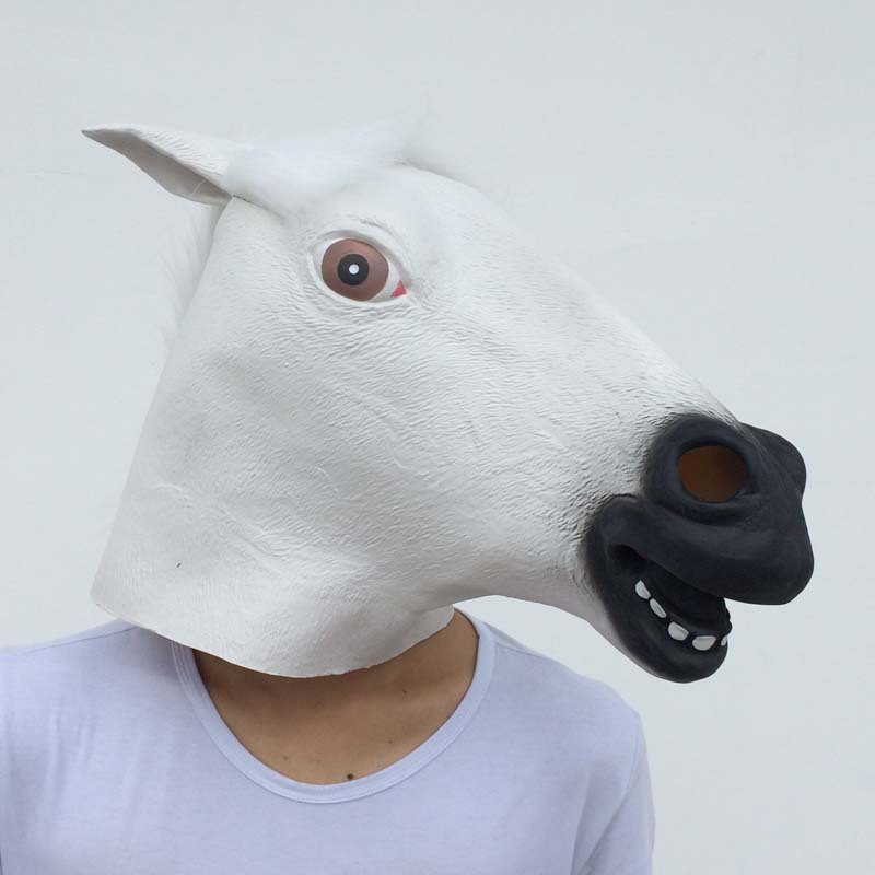 MẶT NẠ HÓA TRANG ĐẦU NGỰA CAO CẤP HALLOWEEN