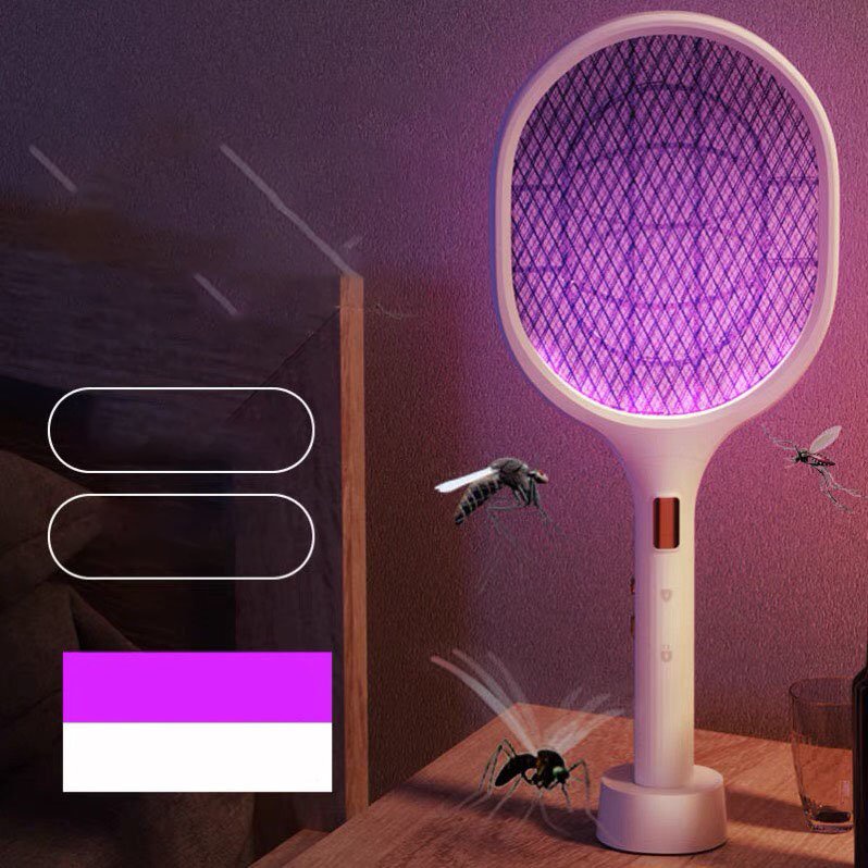 Vợt Muỗi Dụng Cụ Bắt Muỗi Cao Cấp Kèm Đế Đứng  KHO GIA DỤNG TRẦN PHÚ