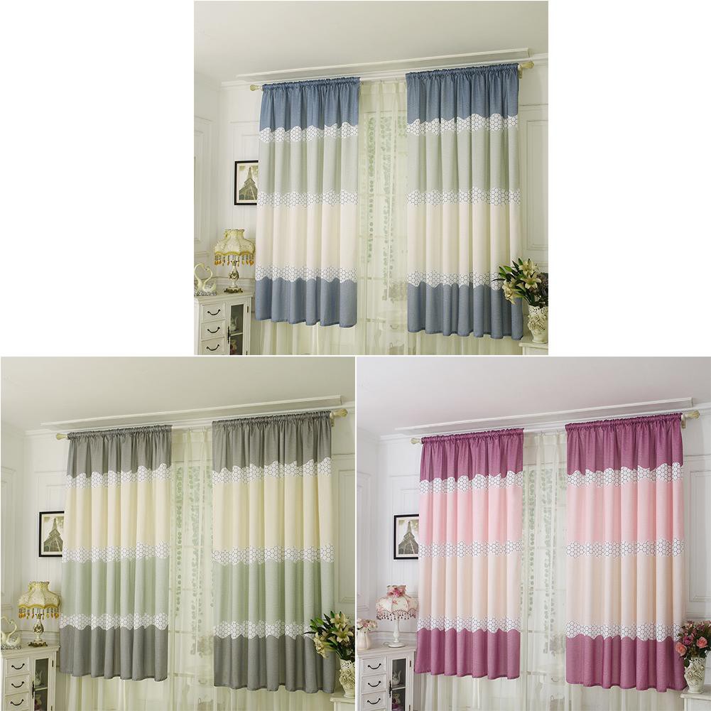 Rèm cửa sổ họa tiết trang nhã cho nhà ở kèm móc treo tiện lợi