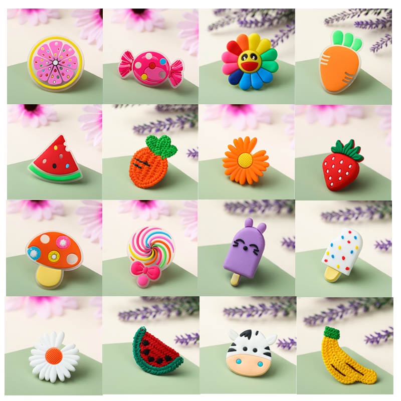 Phụ Kiện Trang Trí Giày Dép Hình Hoa Cúc / Quả Dứa / Que Kem / Que Kem / Que Kem / Hoa Cúc DIY Dễ Thương Cho Bé