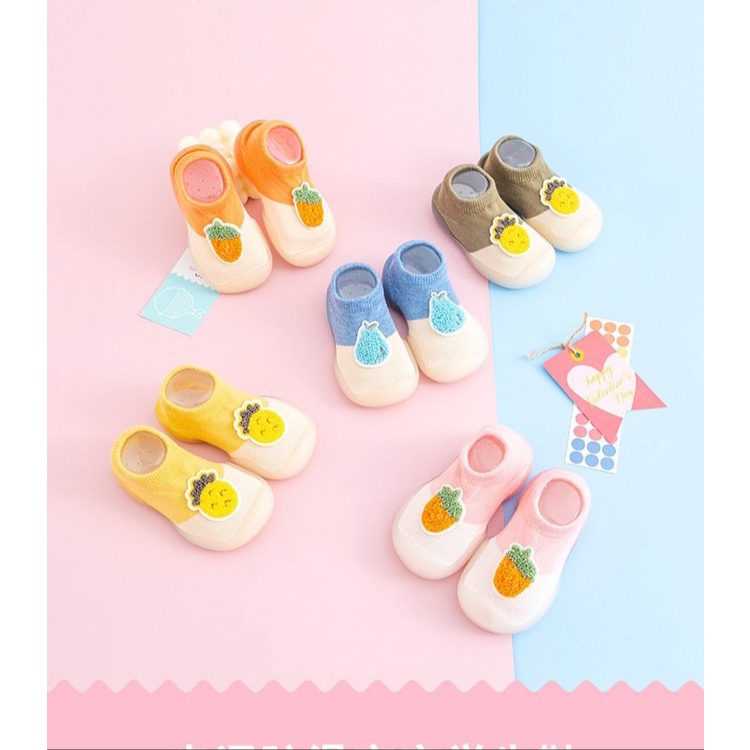 Giày Bún Giày Vớ Tập Đi Trái Cây Siêu Mềm Êm Chân Cho Bé Trai Bé Gái - Mihoshop
