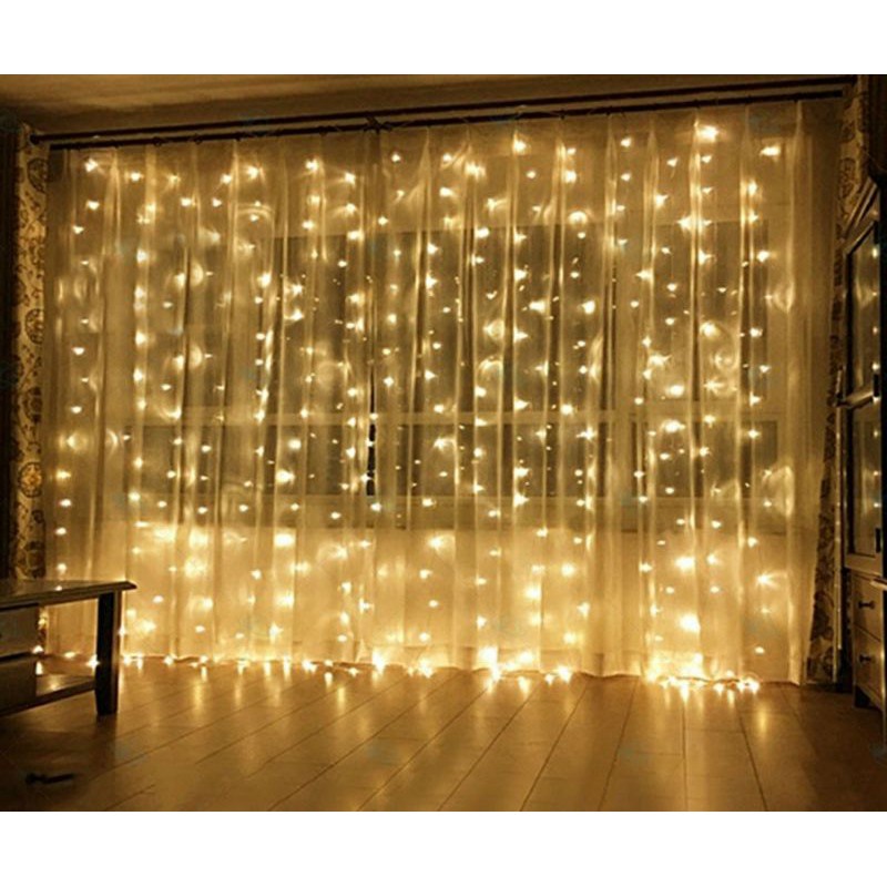 Đèn LED trang trí bóng kim màu vàng ấm có nhấp nháy dài 5m