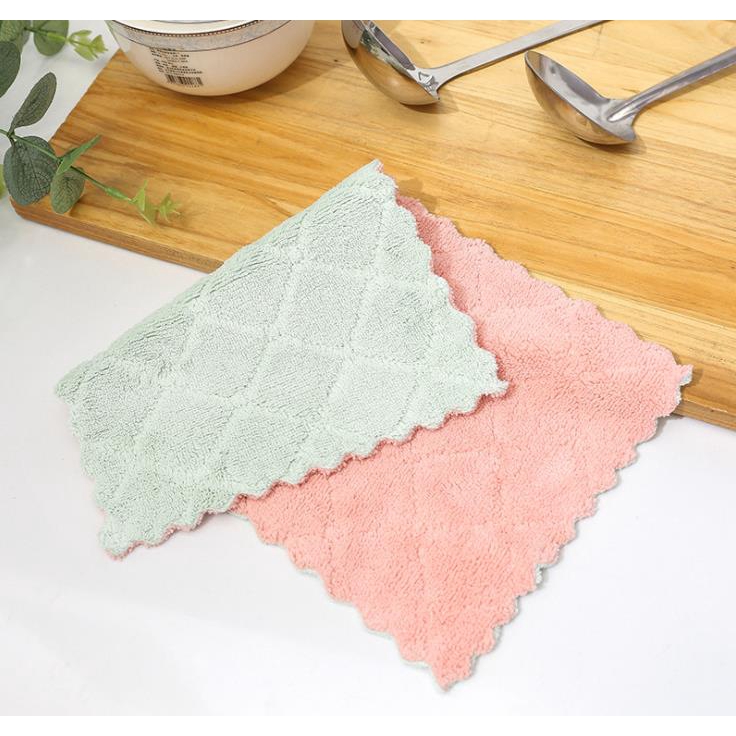 Khăn lau bếp thiết kế hai lớp dày dặn thấm hút tốt tiện lợi đa năng