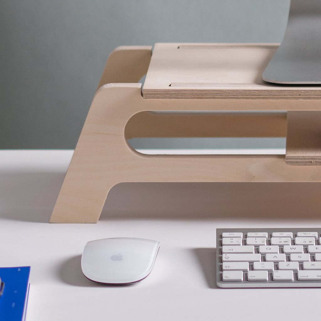 Desktop Display Support - Kệ gỗ để màn hình máy tính PC/Laptop bằng gỗ plywood cao cấp nhập khẩu