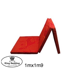 Đệm gấp bọc gấm 1mx1m9  pe 3 tấm gọn gàng tiện lợi cho sinh viên và dân văn phòng