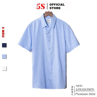 Áo Sơ Mi Nam 5S, Chất Liệu Mềm Mại, Thoáng Mát, Thiết Kế Dệt Họa Tiết Trẻ Trung, Năng Động, Lịch Sự (SMC21013-01)