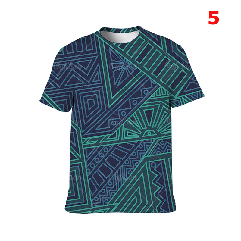 Áo Thun Tay Ngắn In Họa Tiết Hình Học 3D Bằng Vải Polyester Thời Trang Mùa Hè Cho Nam Size XXS-6XL