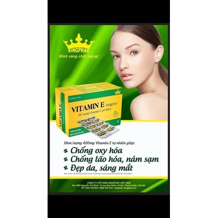 Vitamin E Kingphar - Hộp 30 viên