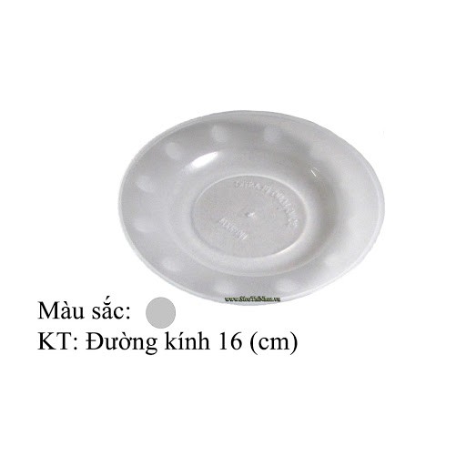 10 đĩa nhựa trắng Song Long 16cm -18cm-25cm
