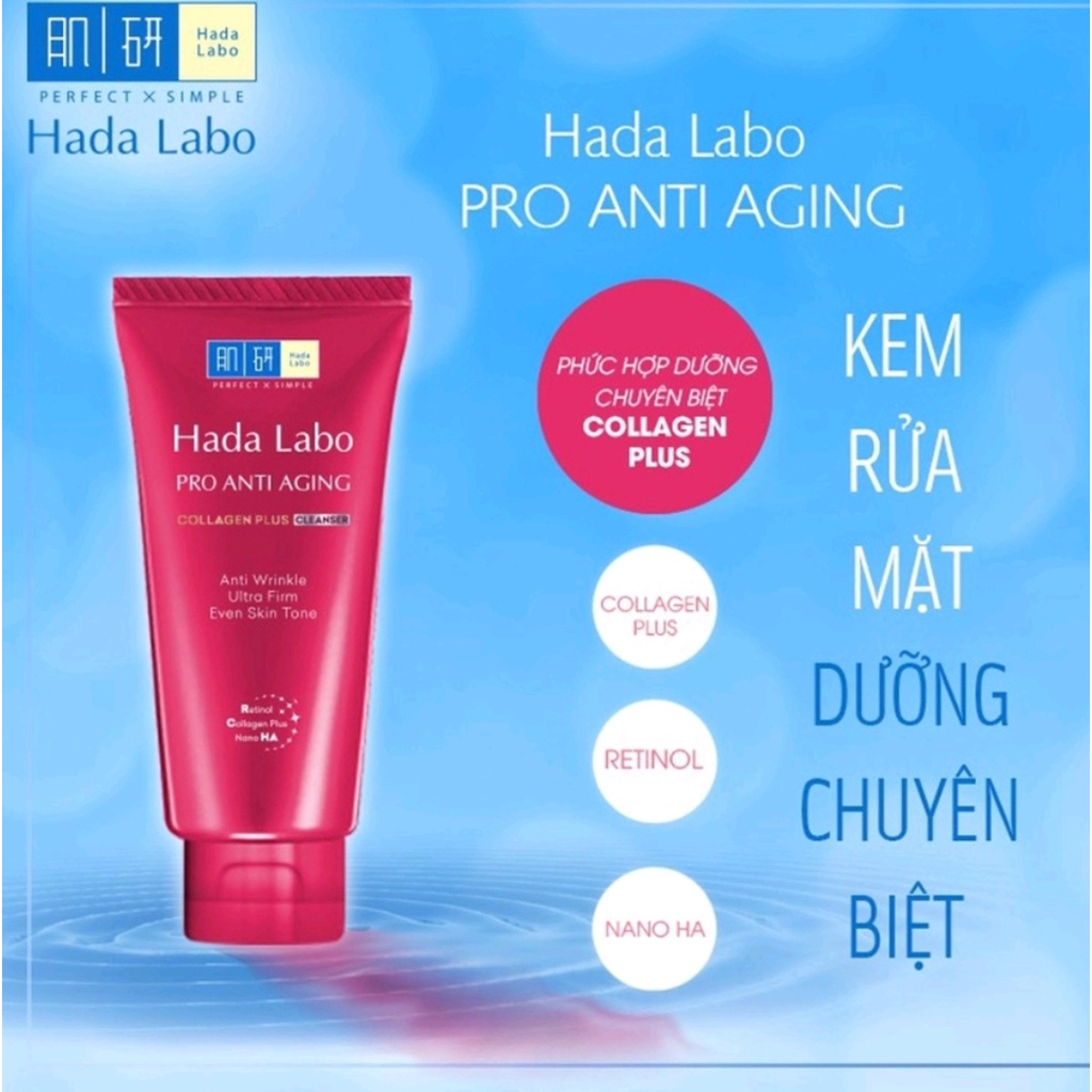Kem rửa mặt dưỡng ẩm sâu, trắng da Hada Labo 80g