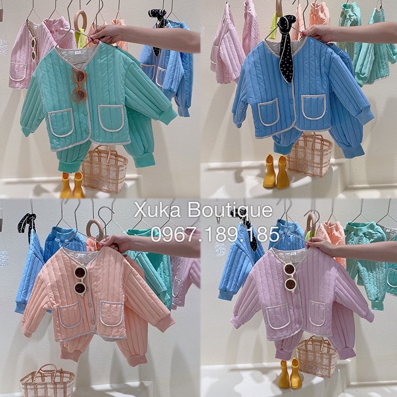 Quần Áo Trẻ Em | Bộ Quần Áo Trần Bông 2 lớp Quảng Châu Cao Cấp Cho Bé 1 - 8 tuổi | Áo Khoác Trần Bông Cho Bé [Ảnh Thật]
