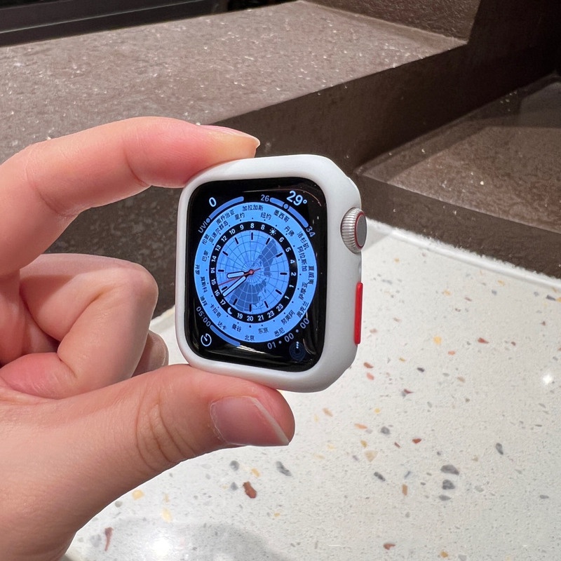 Vỏ Silicone Mềm Nhám Chống Sốc Cho Đồng Hồ Apple Watch 7 6 5 3 41mm 45mm 40MM 44MM