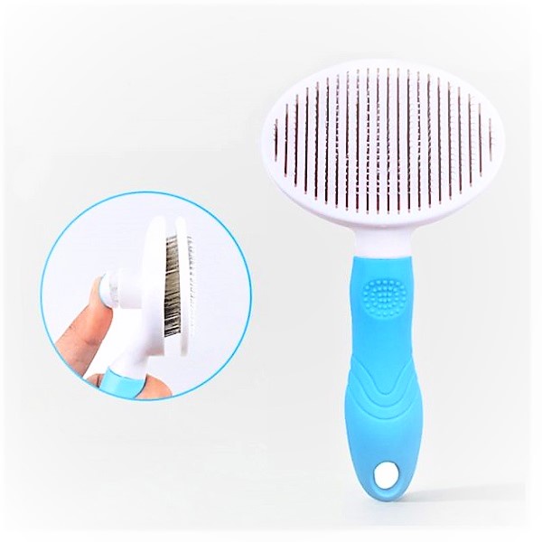 LƯỢC CHẢI LẤY LÔNG RỤNG CÓ NÚT BẤM CHO CHÓ MÈO