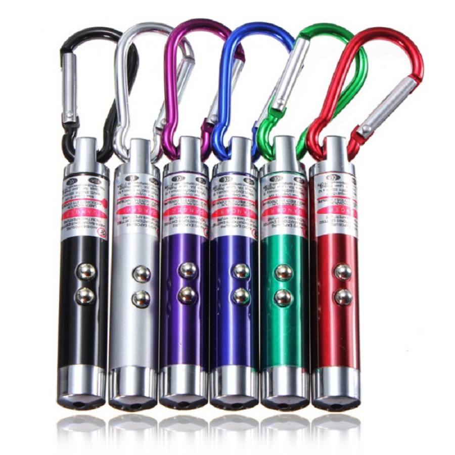 Móc khóa đèn pin, tia laser, soi tiền giả 3in1 nhiều màu nhôm không gỉ (Loại Tốt)