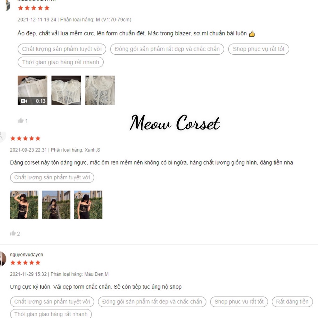 Áo bra bralette corset ren lụa có gọng sexy sang chảnh nhiều nấc cài điều chỉnh size [MEOW Corset]