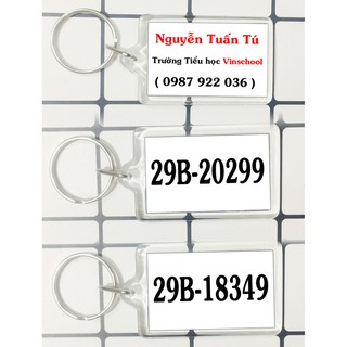 Móc khoá đặt in theo yêu cầu in tên hình ảnh cho bé đeo balo