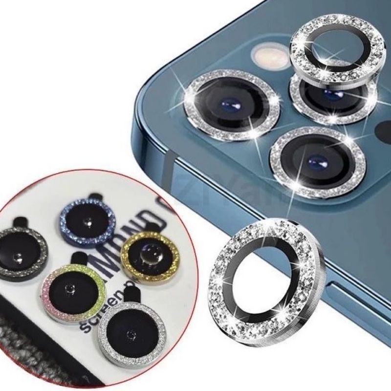 Samsung Z Fold 3 5G_Bộ 3 dán lens bảo vệ mắt camera kim cương nhũ vỉ