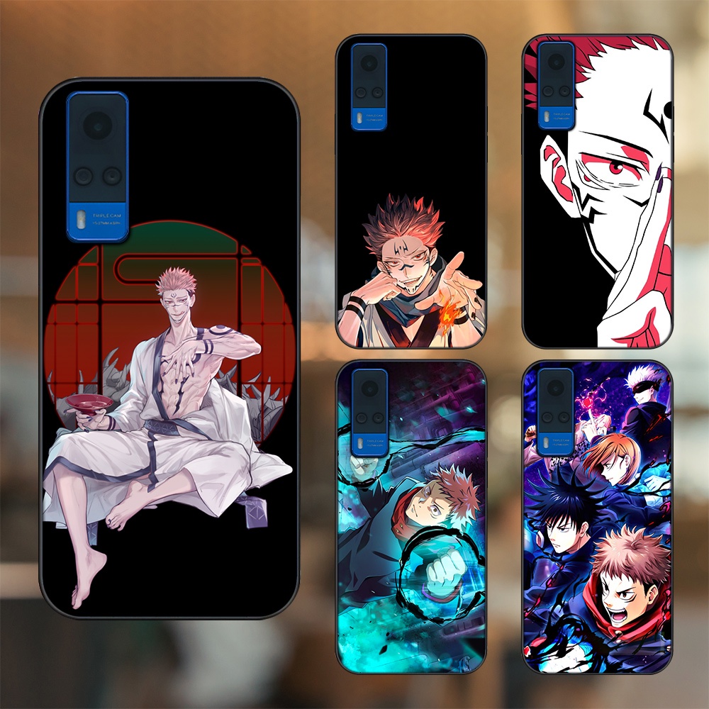 Ốp lưng Vivo Y51 2020, Y53s viền đen in hình Yuji Jujutsu Kaisen