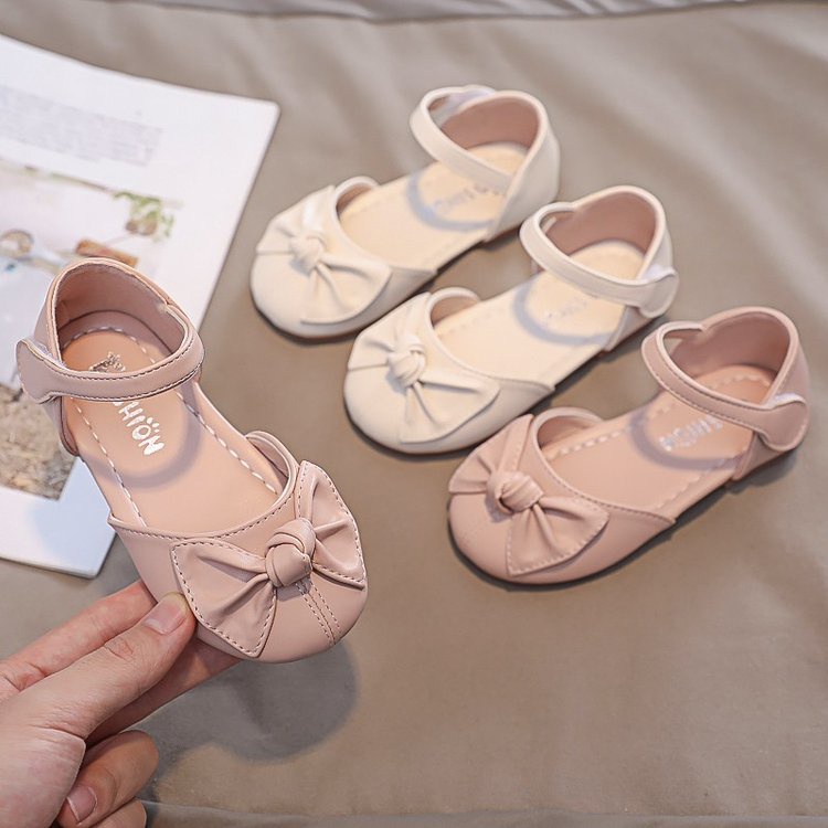 Đôi Giày Đế Mềm Đính Nơ Xinh Xắn Thời Trang Cho Bé Gái