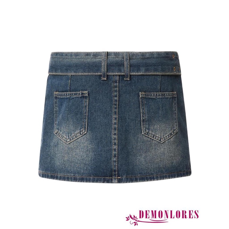 Chân Váy Ngắn Mỏng Màu Trơn Phối Thắt Lưng Bản Rộng Cho Nữ