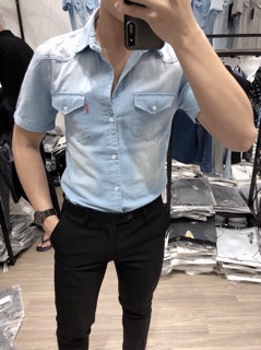 Sơ mi bò cộc tay nam