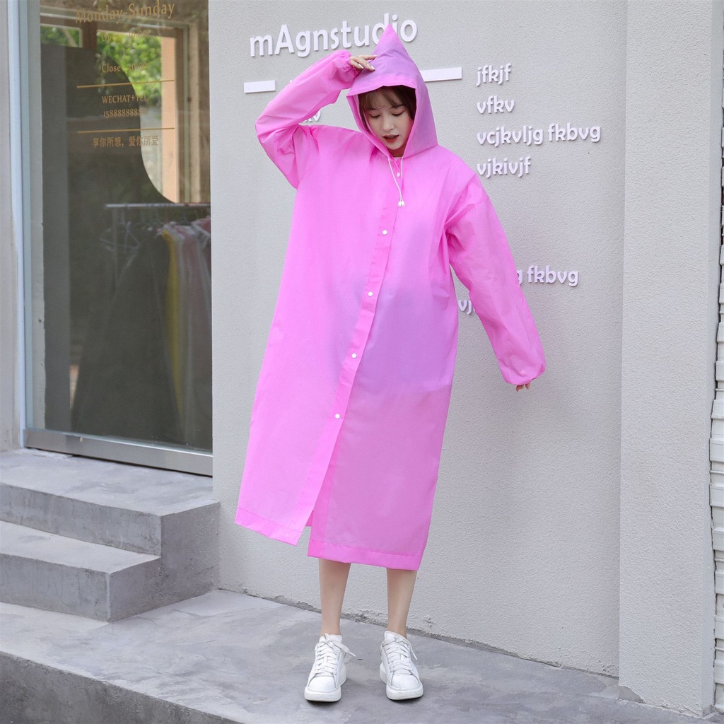 ÁO MƯA EVA NHỰA MỀM TRONG SUỐT NHIỀU MÀU CHO NAM VÀ NỮ