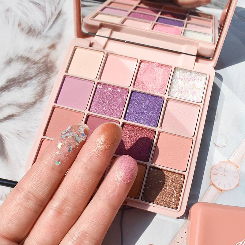 [Hàng mới về] Bảng phấn mắt 16 màu lì/nhũ lên màu cực chuẩn