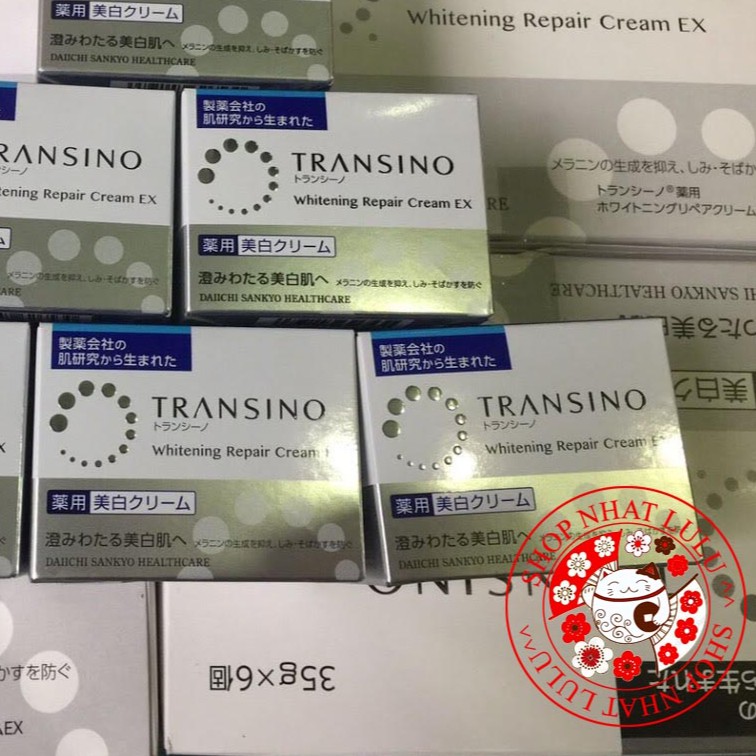 Kem dưỡng trắng da nám, tàn nhang ban đêm transino whitening EX 35g