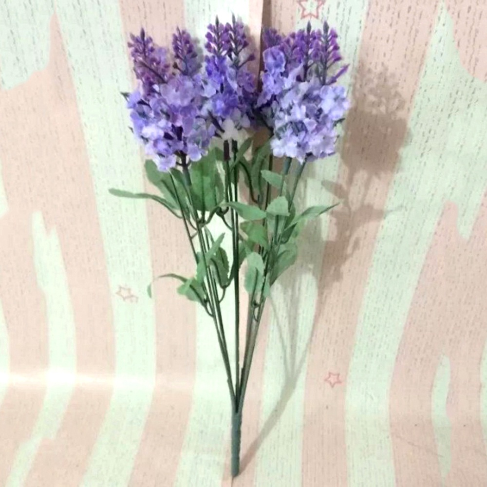 Lesonss 10 Heads Bouquet Silk Artificial Lavender Fake Garden Plant Flower Home Decor